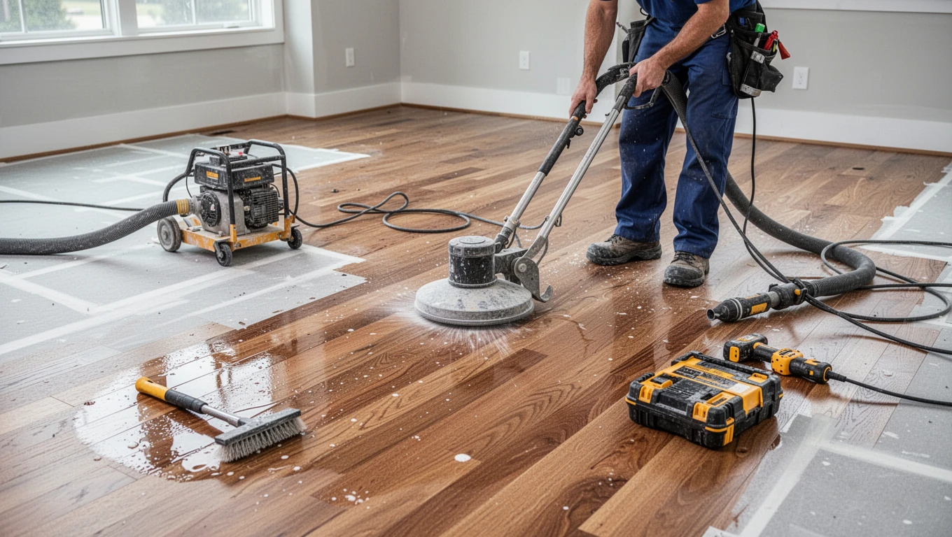 Hardwood Floor Drying
