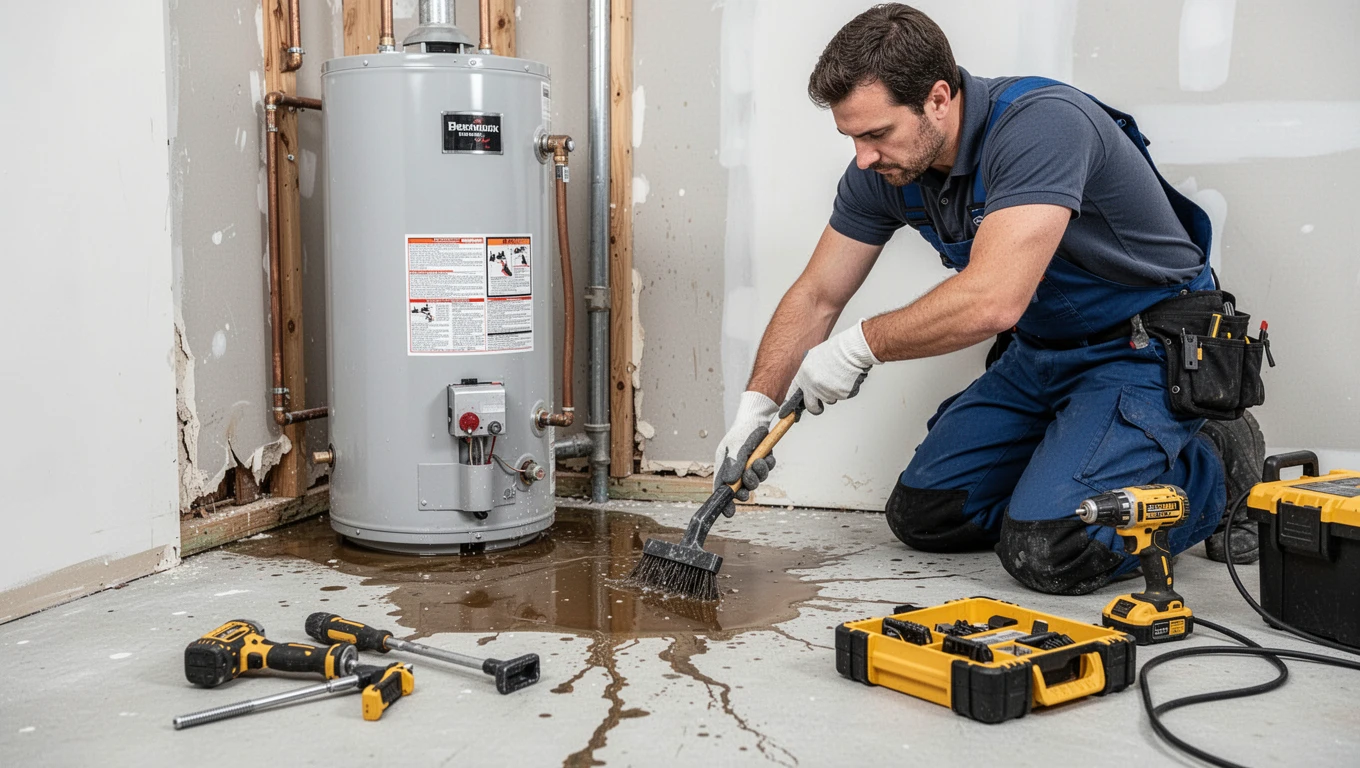 Water Heater Leak Cleanup