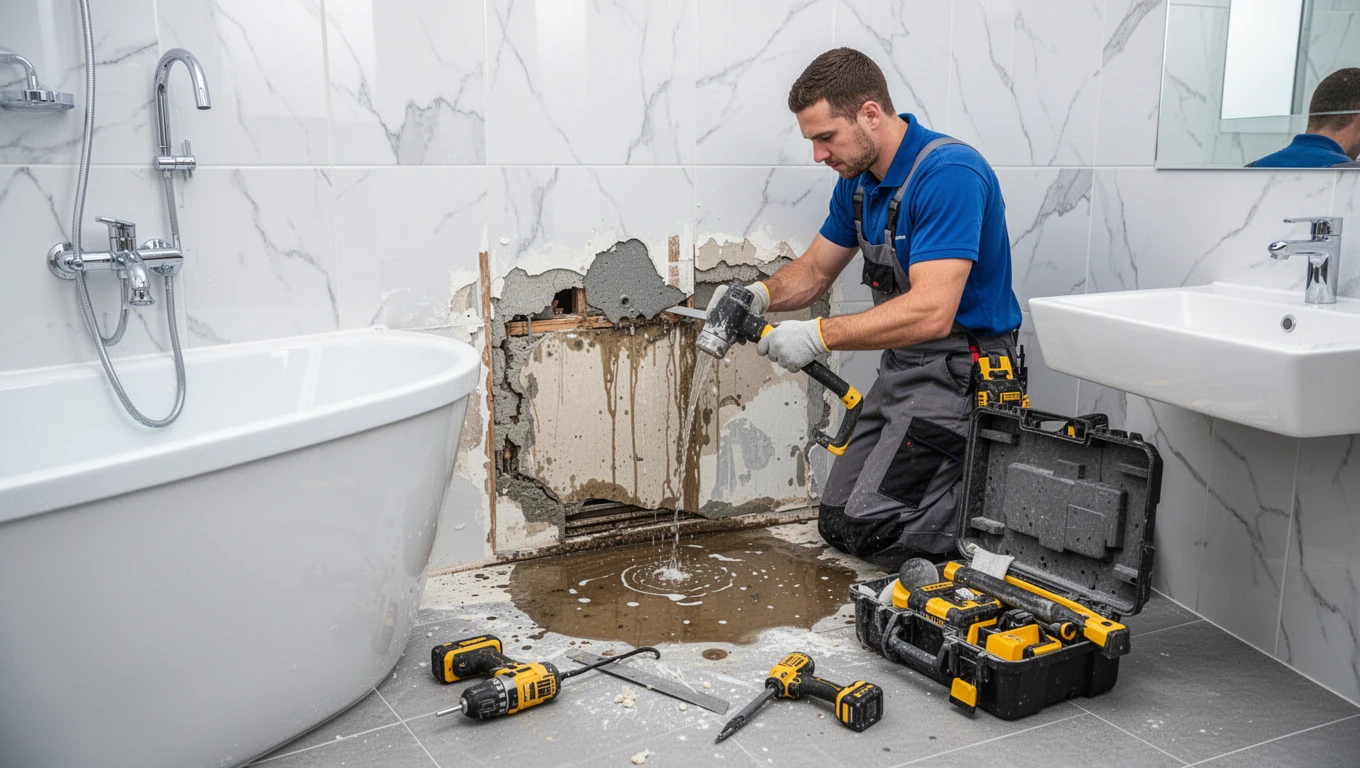 Bathroom Water Damage Repair